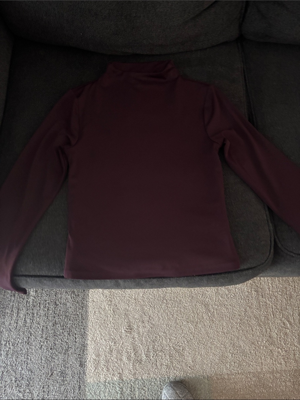 Express Women's Long-Sleeve Turtleneck in Burgundy
